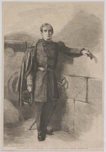 Major Anderson, tidigare befälhavare vid Fort Sumter i Charlestons hamn