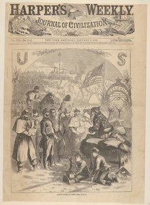 Santa Claus in Camp från Harpers Weekly, 3 januari 1863.