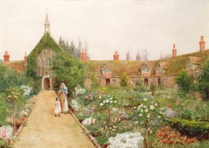 En lantlig trädgård i Bray, Berkshire av Thomas Nicholson Tyndale