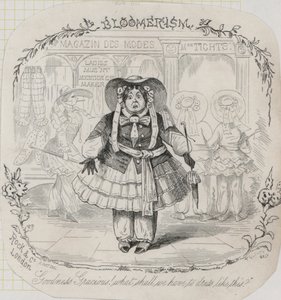 Viktorianskt dammode: bloomers (gravyr)