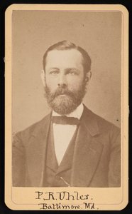 Porträtt av Philip Reese Uhler 1835-1913, cirka 1860-talet. av Thomas P Varley