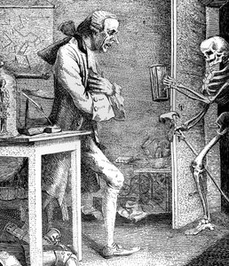 Sterne och döden. 1768.