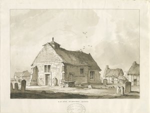 Bednall Church: sepiateckning, nd [?1838] av Thomas Peploe Wood