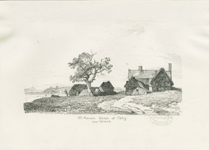 Colwich - Old Manor House at Coley: penn- och bläckteckning, 1836 av Thomas Peploe Wood