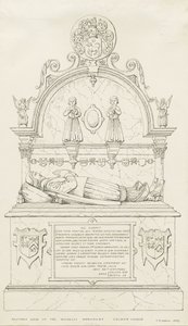 Colwich - Wolseley Monument: pennteckning av Thomas Peploe Wood