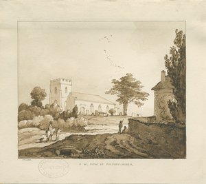 Fulford Church: sepiateckning av Thomas Peploe Wood