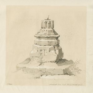 Penn Church-yard - Solur: sepiateckning av Thomas Peploe Wood