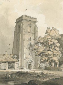 Ranton Abbey [Priory]: ritning med penna och tvätt, nd [?1838] (ritning) av Thomas Peploe Wood