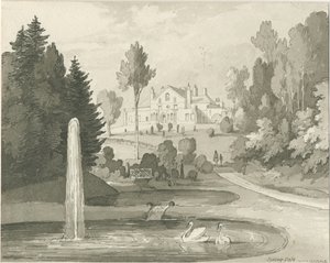 Sten - Spring Vale: sepia tvättteckning av Thomas Peploe Wood