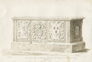 Grav i Biddulph Church - William Bowyer: sepiateckning av Thomas Peploe Wood