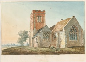 Wichnor Church: akvarellmålning av Thomas Peploe Wood