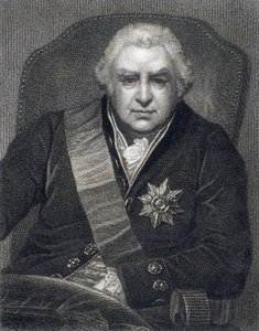 Joseph Banks, president för Royal Society PRS, botaniker, 1800-talet av Thomas Philips