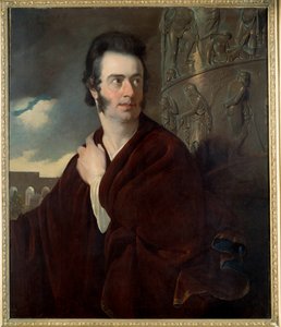 Förmodat porträtt av Lord Byron (1788 - 1824) brittisk poet. Målning av Thomas Phillips (1770-1845) Ec. Ang.
