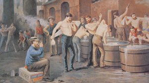 Annons för elfenbenstvål, ca 1890 (färg litho) av Thomas Pollock (after) Anschutz