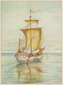 Perseus och Andromeda flyter (färg litho) av Thomas Ralph Spence