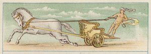 Perseus kör vagn (färg litho)