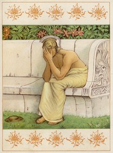 Perseus gråter efter att ha dödat Akrisios (färg litho)