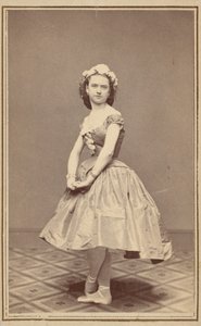 Porträtt av en balettdansös,ca. 1860 (foto) av Thomas Rice Burnham