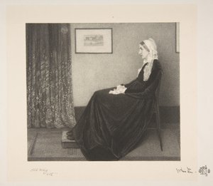 Arrangemang i grått och svart: Porträtt av konstnärens mamma, 1892. av Thomas Robert Way