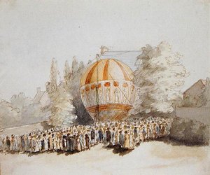 Mrs. Sadler stiger upp från Pontefract (akvarell på papper) av Thomas Robinson