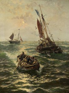 Putting the Catch Ashore (olja på duk)