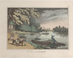 A View near Richmond, från Sketches from Nature, 1822., 1822. Skapare: Thomas Rowlandson, Joseph Constantine Stadler.