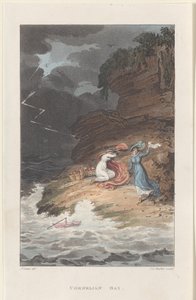 Cornelian Bay, från Poetical Sketches of Scarborough, 1813., 1813. Skapare: Thomas Rowlandson, Joseph Constantine Stadler, J. Bluck.