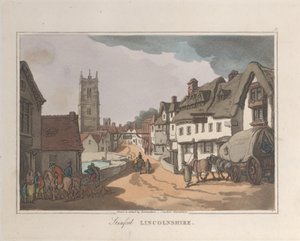 Stamford Lincolnshire, från Sketches from Nature, 1822., 1822. Skapare: Thomas Rowlandson, Joseph Constantine Stadler.