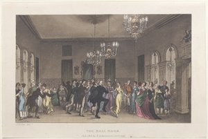 The Ball Room, från Poetical Sketches of Scarborough, 1813., 1813. Skapare: Thomas Rowlandson, Joseph Constantine Stadler, J. Bluck.