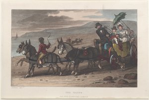 The Sands, från Poetical Sketches of Scarborough, 1813., 1813. Skapare: Thomas Rowlandson, Joseph Constantine Stadler, J. Bluck.