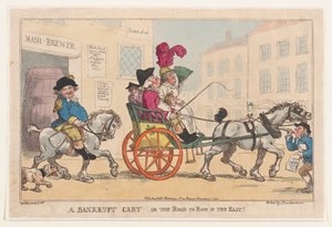 A Bankrupt Cart, or The Road to Ruin in the East!, 5 november 1799., 5 november 1799. av Thomas Rowlandson