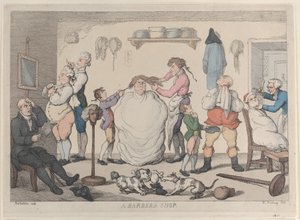En frisörsalong, 1811., 1811. av Thomas Rowlandson