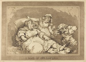 En bråk på hennes sista ben av Thomas Rowlandson