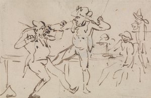 En svart ben upptäcktes som släppte ut kort (en studie) av Thomas Rowlandson