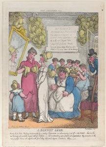 A Bonnet Shop, 15 maj 1810, 15 maj 1810. av Thomas Rowlandson