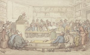 En bokauktion av Thomas Rowlandson