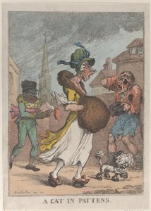 En katt i Pattens, 1812, 1812. av Thomas Rowlandson