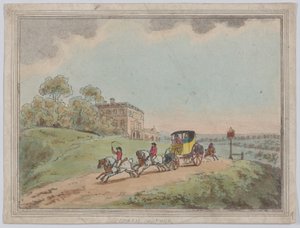 En vagn med fyra hästar (ur *Rustic Sketches*) av Thomas Rowlandson