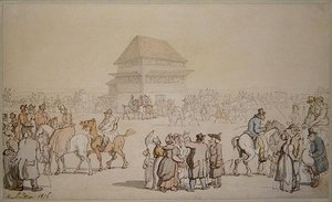 Ett trångt racemöte av Thomas Rowlandson