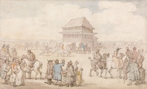 Ett välbesökt hästlopp av Thomas Rowlandson
