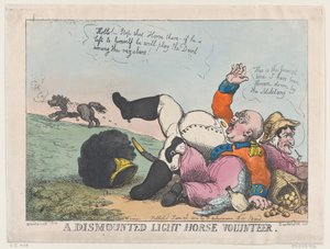 En volontär med lätt häst av monterad, 30 juni 1804, 30 juni 1804. av Thomas Rowlandson