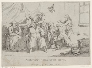 Ett omklädningsrum i Brighton, 1 september 1790, 1 september 1790. av Thomas Rowlandson