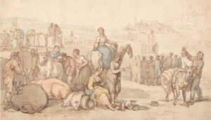 En marknad på landsbygden av Thomas Rowlandson