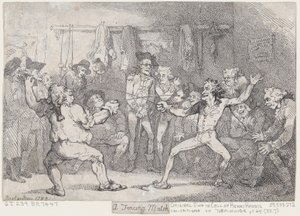 En fäktningsmatch, 29 december 1788, 29 december 1788. av Thomas Rowlandson