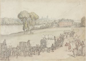 En begravningsprocession av Thomas Rowlandson