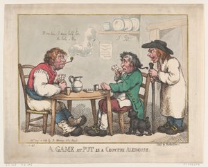 A Game at Put in a Country Alehouse, 10 augusti 1799., 10 augusti 1799. av Thomas Rowlandson