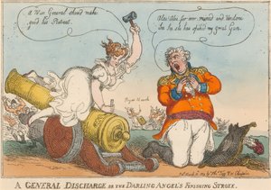 ?En allmän urladdning eller älsklingsängelns avslutande slag? av Thomas Rowlandson