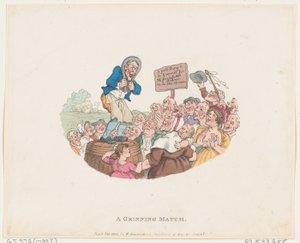 A Grinning Match, 1 februari 1803., 1 februari 1803. av Thomas Rowlandson