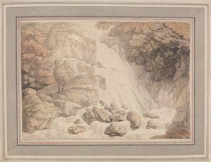 Ett högt vattenfall av Thomas Rowlandson