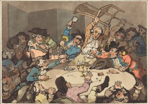 A Kick-up at a Hazard Table, publicerad 1787. av Thomas Rowlandson